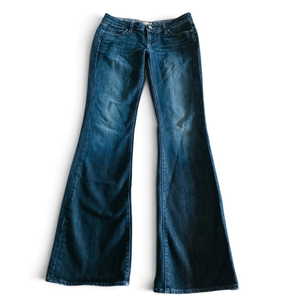 Paige Laurel Canyon Bootcut Jeans Dark Wash Low Rise Size 29